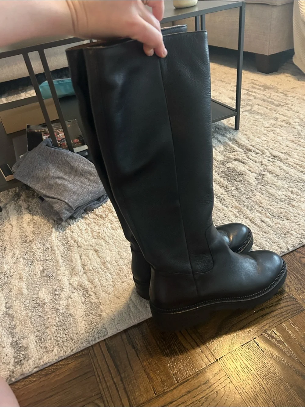 G by Guess Tan Leather Boot Interior Detail